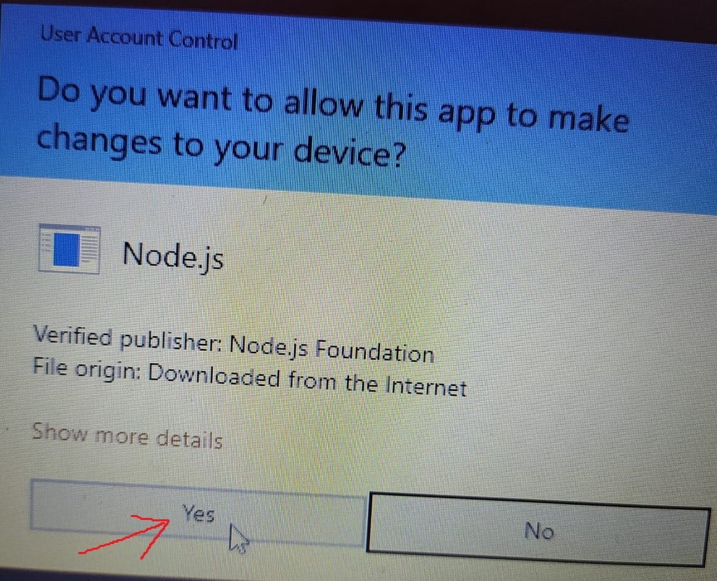 download & install node.js 