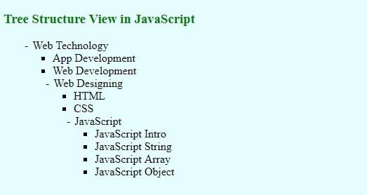 how-to-create-a-tree-structure-in-javascript-codingstatus