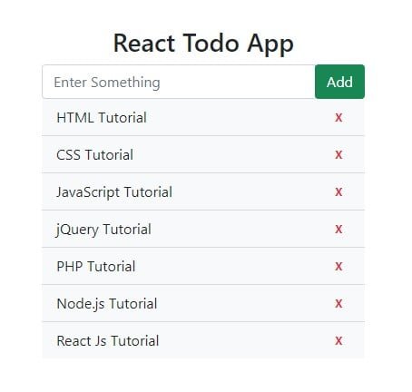 create a react and redux todo list app hackerrank solution