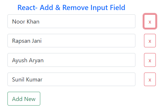 react add remove input field dynamically