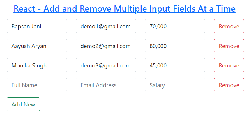 react add remove multiple input fields dynamically