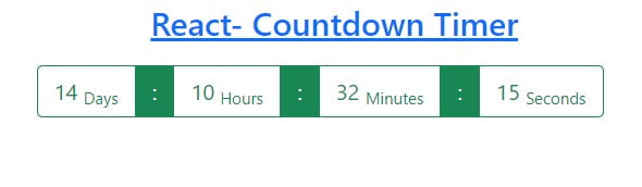 react countdown timer