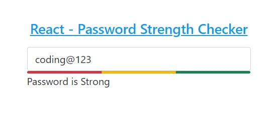 react password strength checker