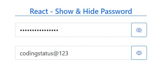 react show and hide password