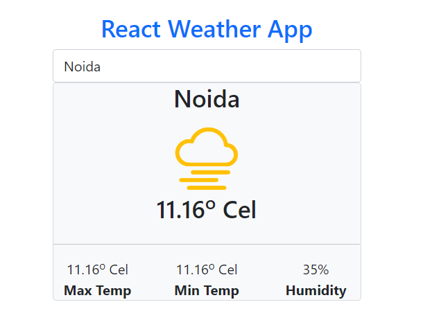 react weather app