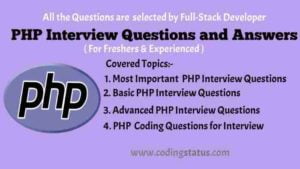 PHP Interview Questions And Answers - CodingStatus