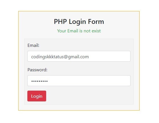 Simple login Form in PHP