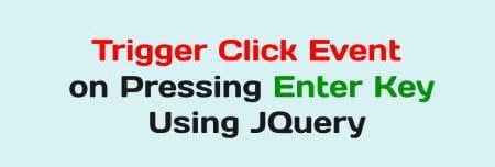 trigger click event on pressing enter key using jquery
