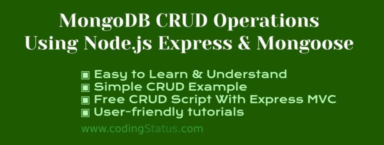 MongoDB CRUD Operations Using Node js Express And Mongoose