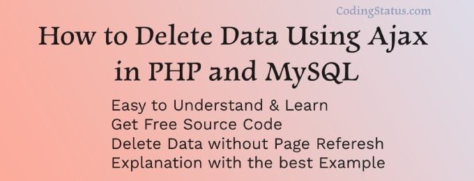 delete data using ajax in php