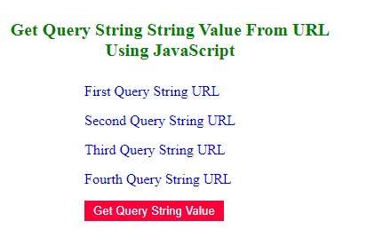 get query string value from url using jquery